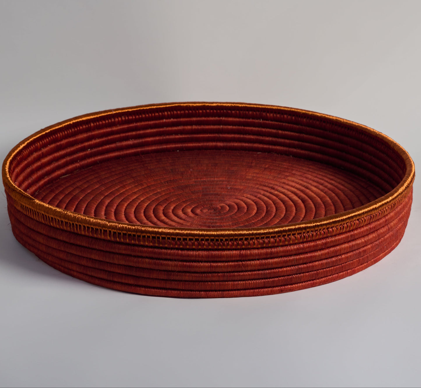 WOVEN TRAY COPPER EDGE